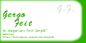 gergo feit business card